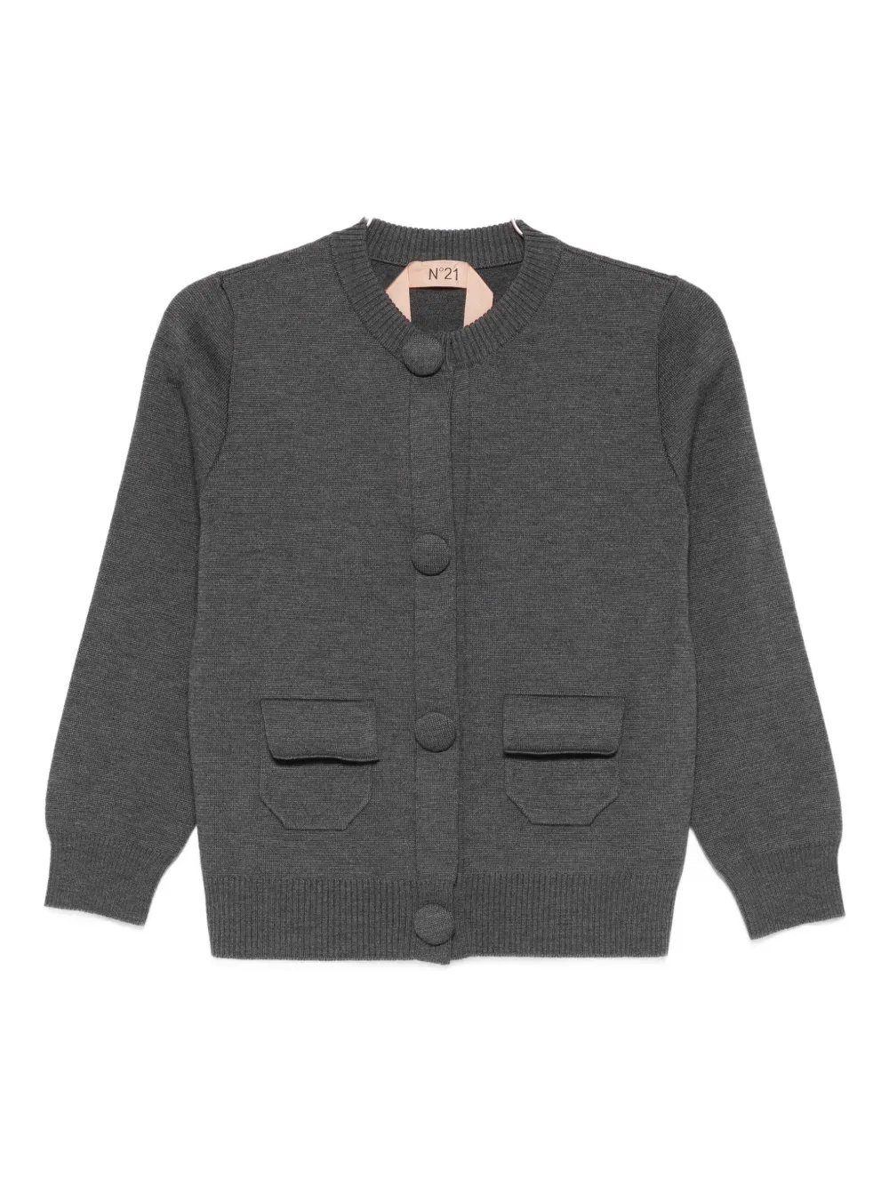 N°21 Button-up Cardigan In Gray