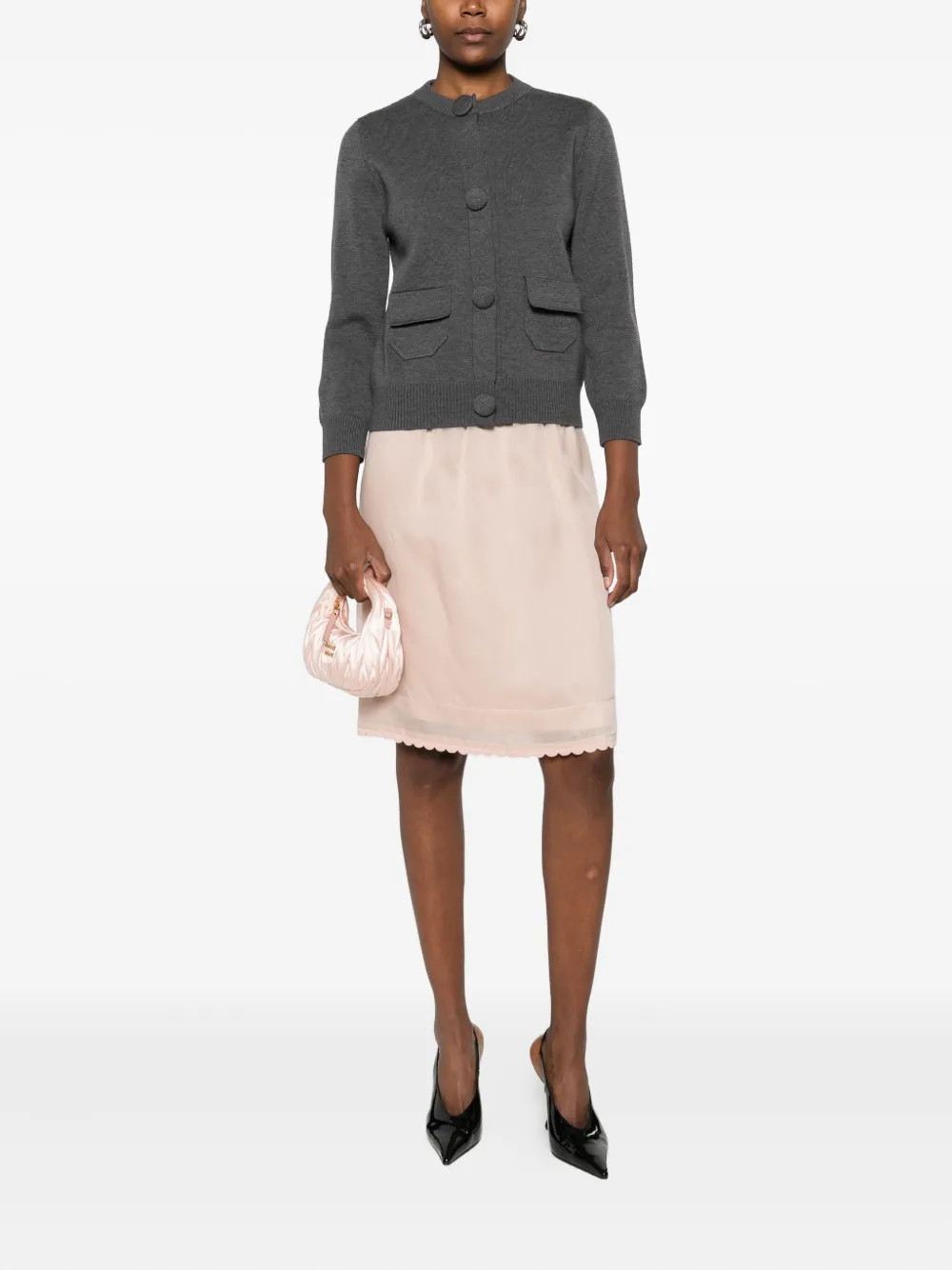 N°21 Button-up Cardigan In Gray