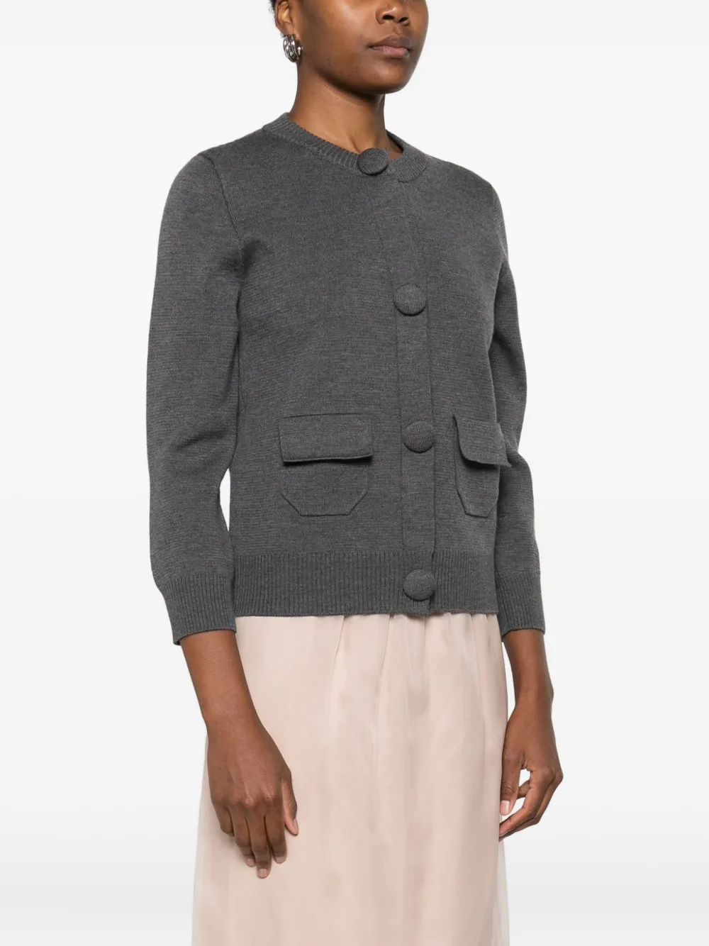 N°21 Button-up Cardigan In Gray