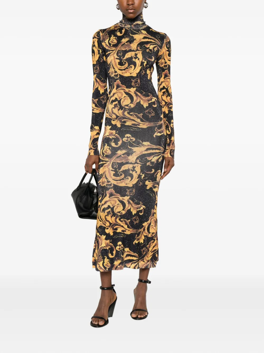 Versace Jeans Couture Barocco-print dress - Zwart