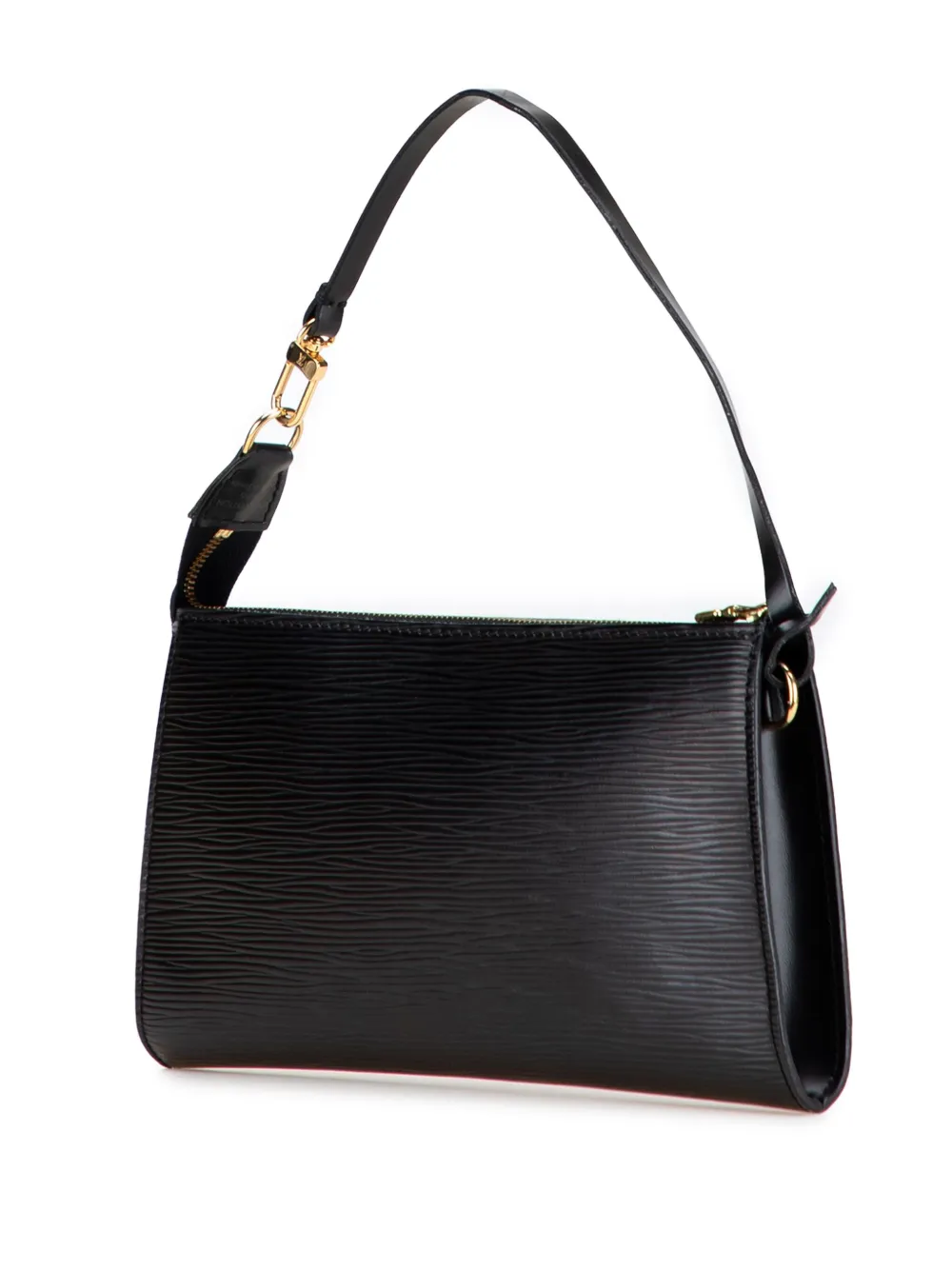 Pre-owned Louis Vuitton 1998 Epi Pochette Accessoires Shoulder Bag In Black