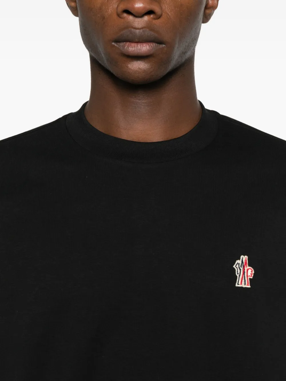 Moncler Logo-patch T-shirt In Black