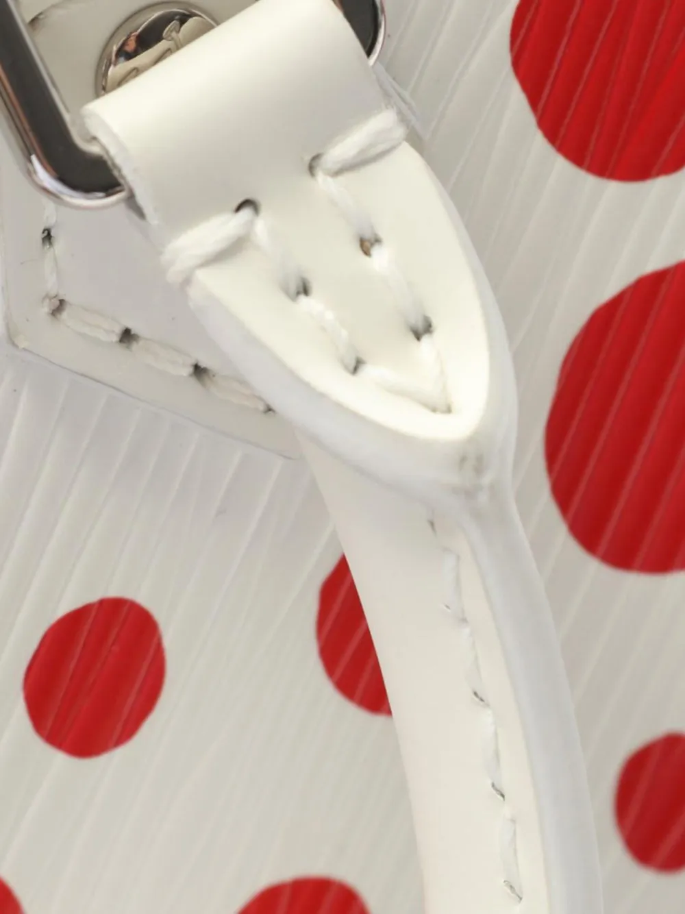 Pre-owned Louis Vuitton 2021-2025 Yayoi Kusama Epi Infinity Dots Petit Sac Plat Satchel In Red