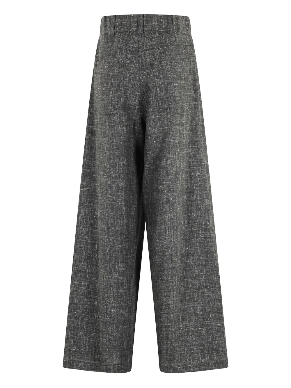 Alysi Slub-texture Trousers In Gray