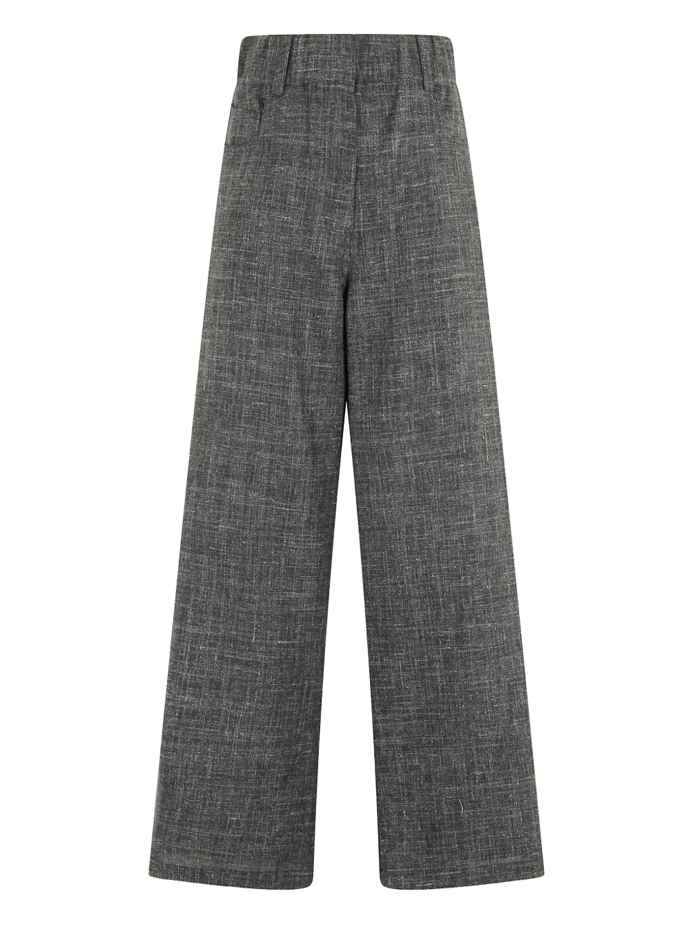 Alysi Slub-texture Trousers In Gray