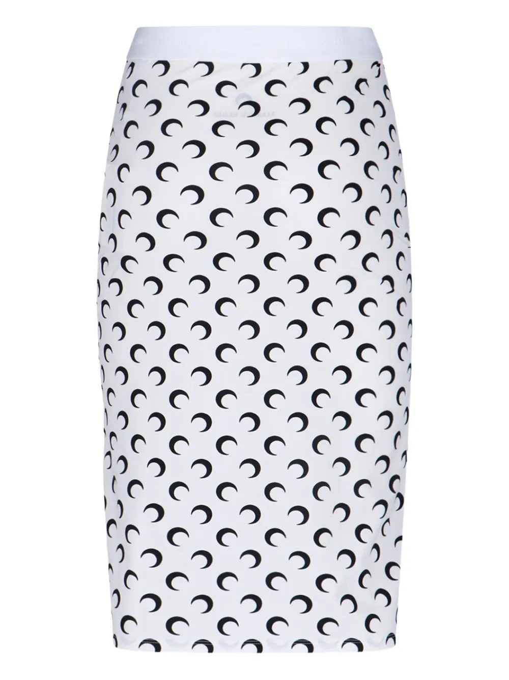 Marine Serre Midi Skirt With Crescent Moon Pattern In White