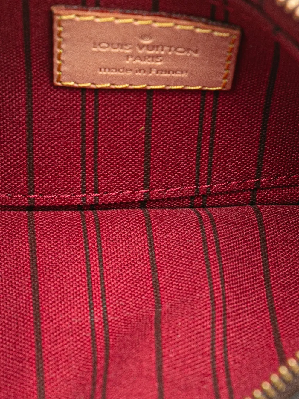 Pre-owned Louis Vuitton 2013 Monogram Neverfull Pochette Pouch In Brown