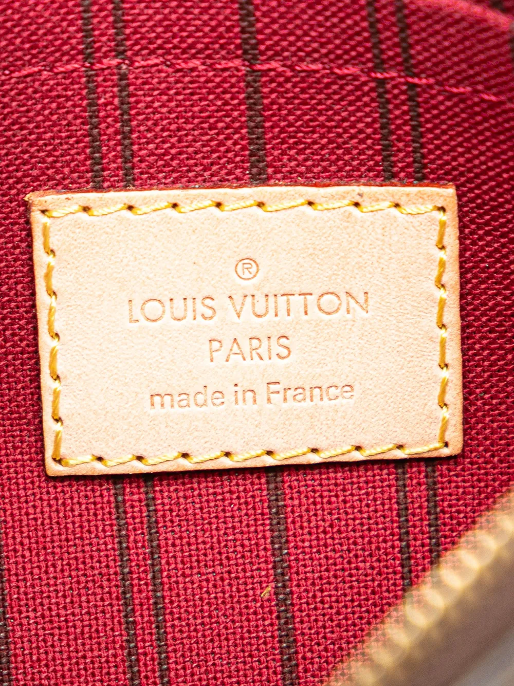 Pre-owned Louis Vuitton 2013 Monogram Neverfull Pochette Pouch In Brown