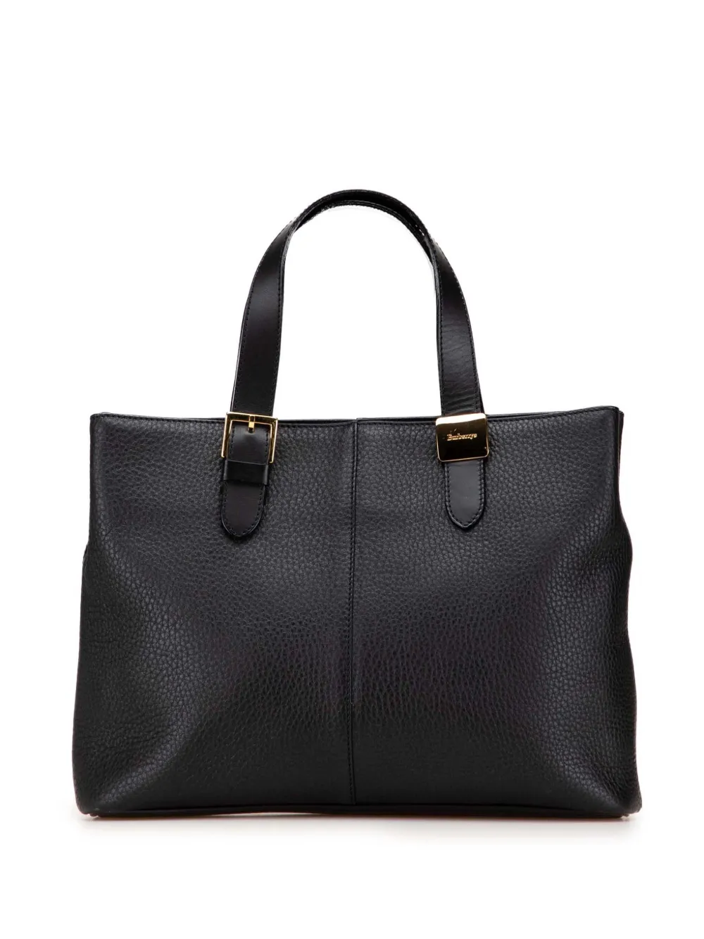 BURBERRY 黒レザートートバッグ ゴールド金具付き バーバリー(BURBERRY) レザー トートバッグ | 通販・人気