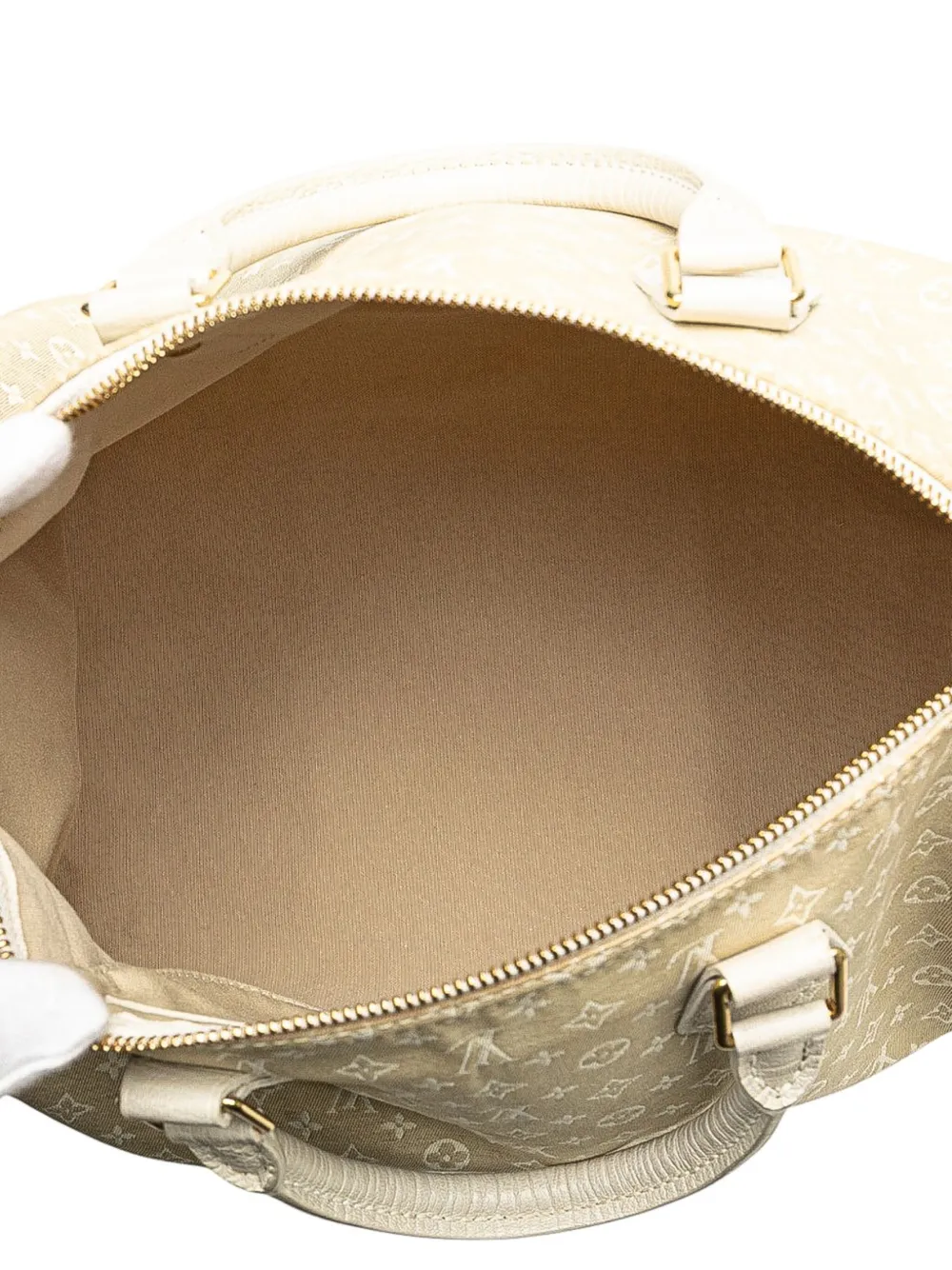 Pre-owned Louis Vuitton 2007 Monogram Mini Lin Speedy 30 Boston Bag In Brown