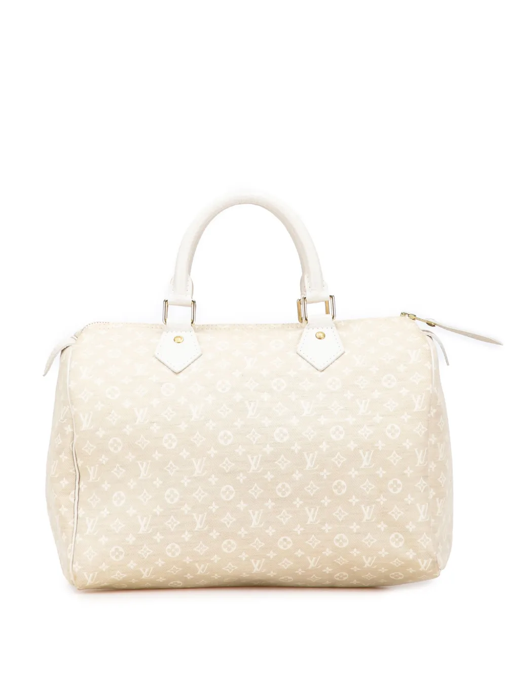 Pre-owned Louis Vuitton 2007 Monogram Mini Lin Speedy 30 Boston Bag In Brown