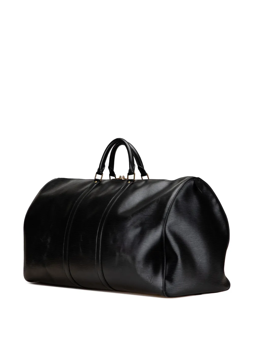 Pre-owned Louis Vuitton 1988 Epi Keepall 60 Travel Bag In Black