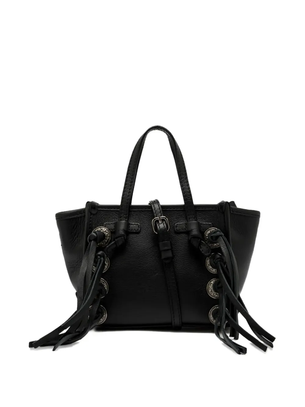 GIANNI CHIARINI Marcella fringed tote bag - Zwart