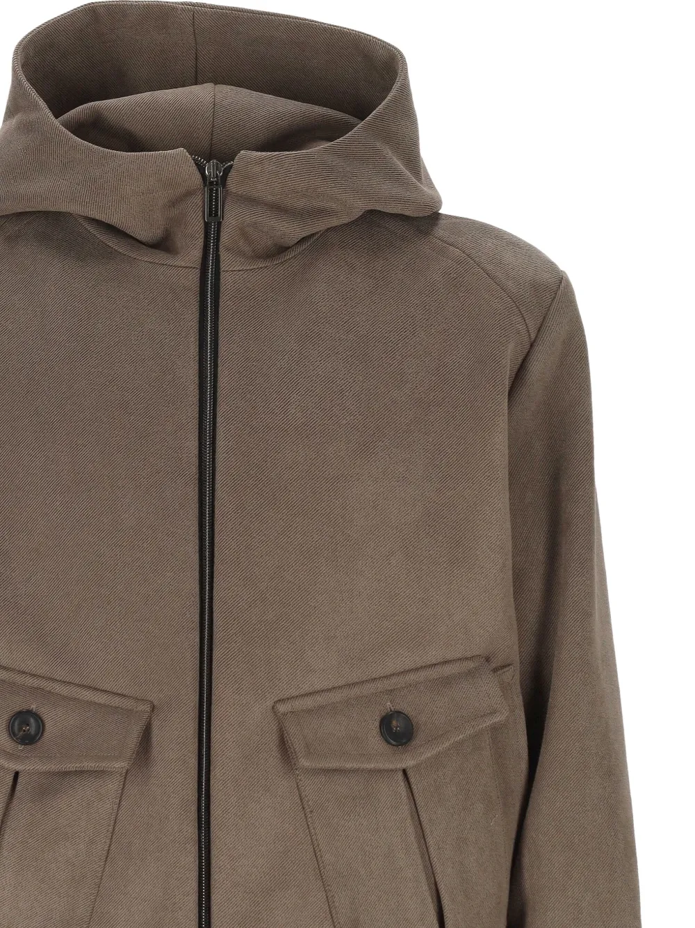 Hōsio Zip-up Jacket In Brown