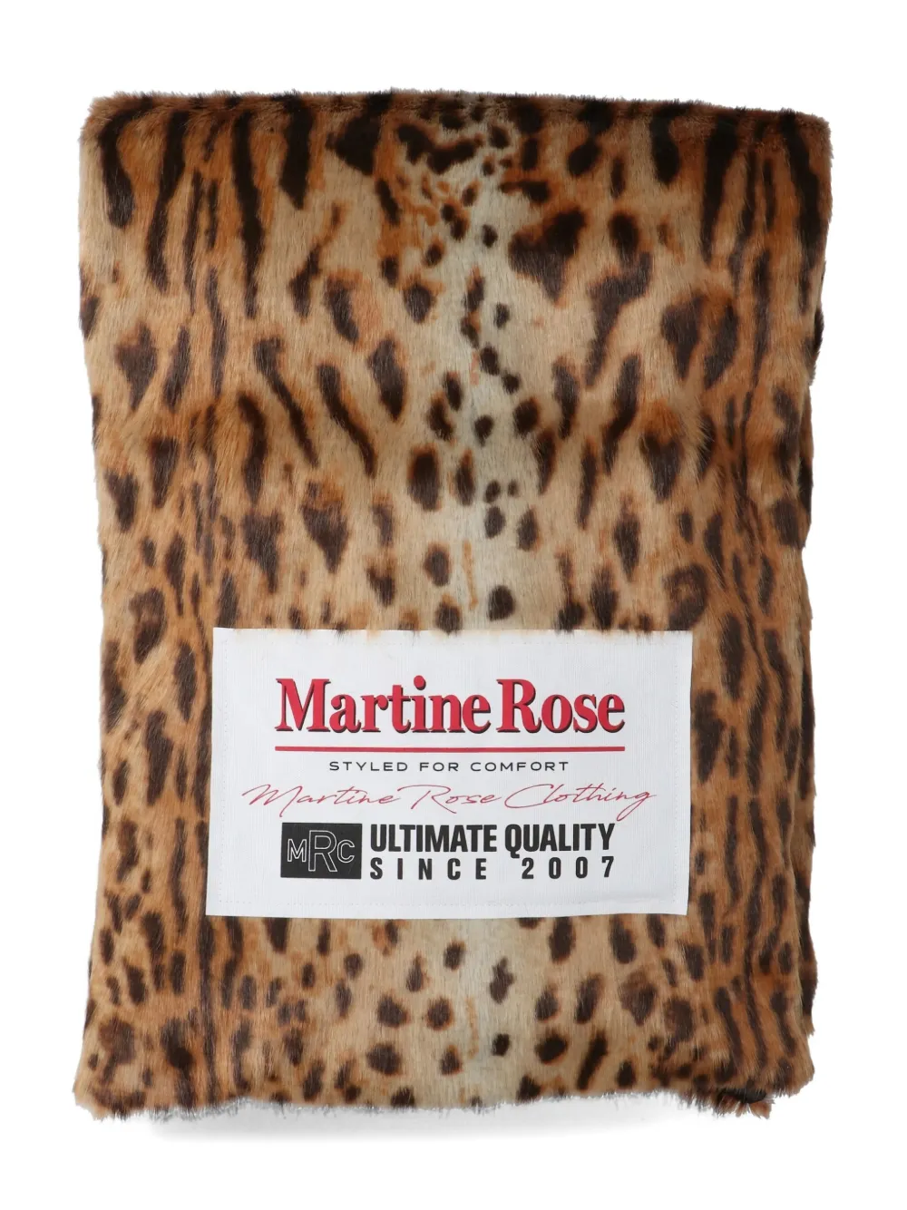 Martine Rose Sciarpa con stampa animalier - Marrone