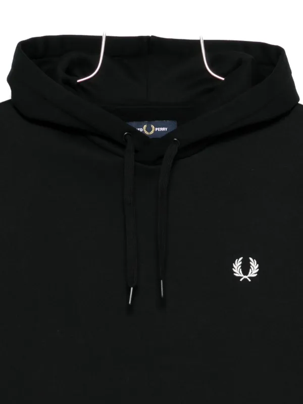 Fred Perry laurel-wreath Hoodie Black FARFETCH SG