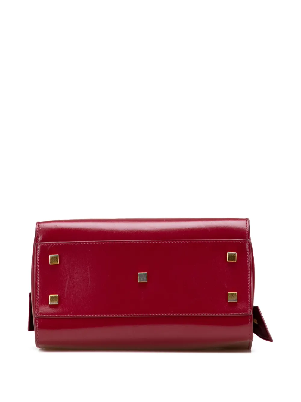 Pre-owned Saint Laurent 2019 Small Leather Uptown Satchel In Red