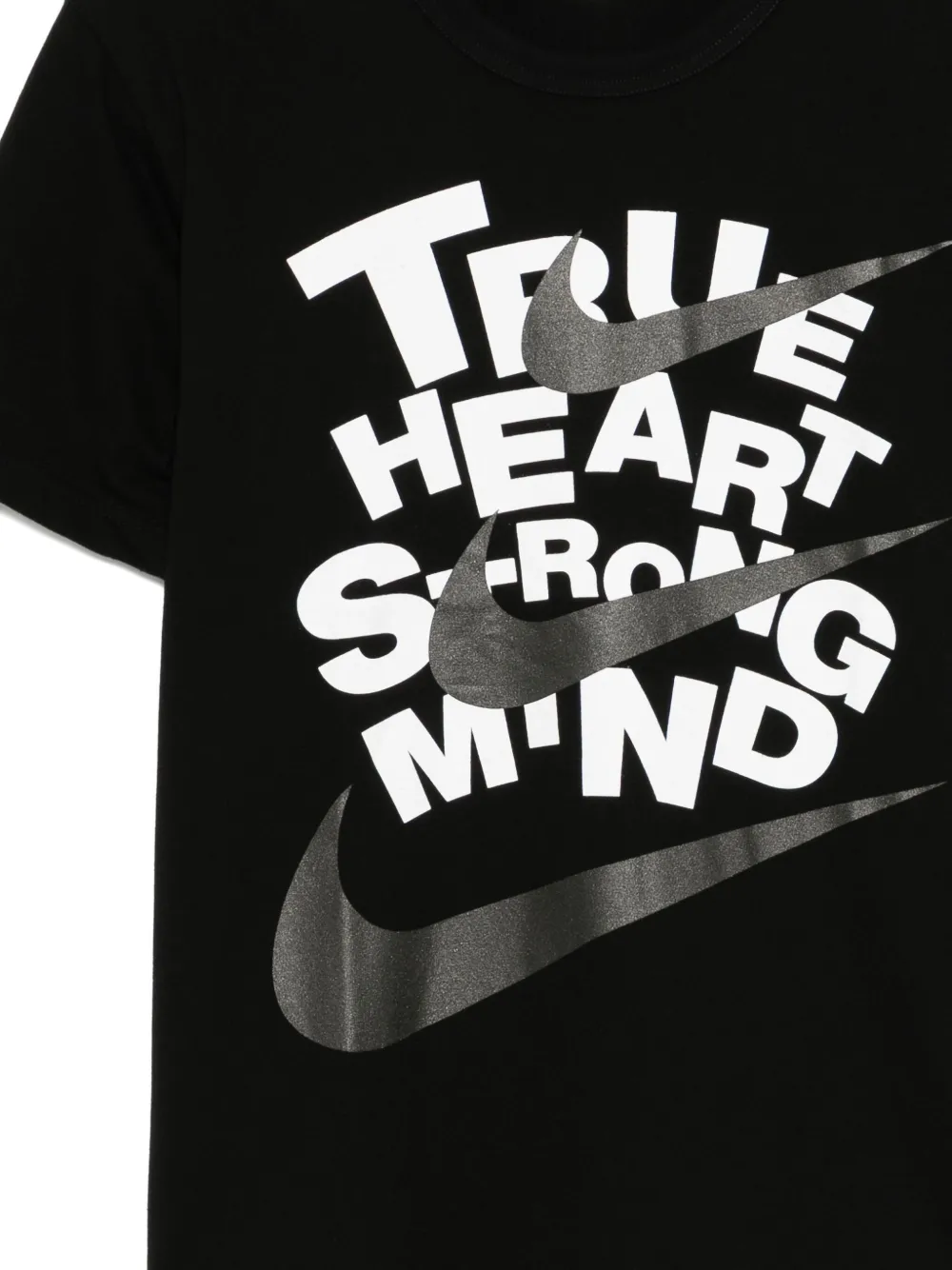 Black Comme Des Garçons X Nike Slogan-print T-shirt In Black