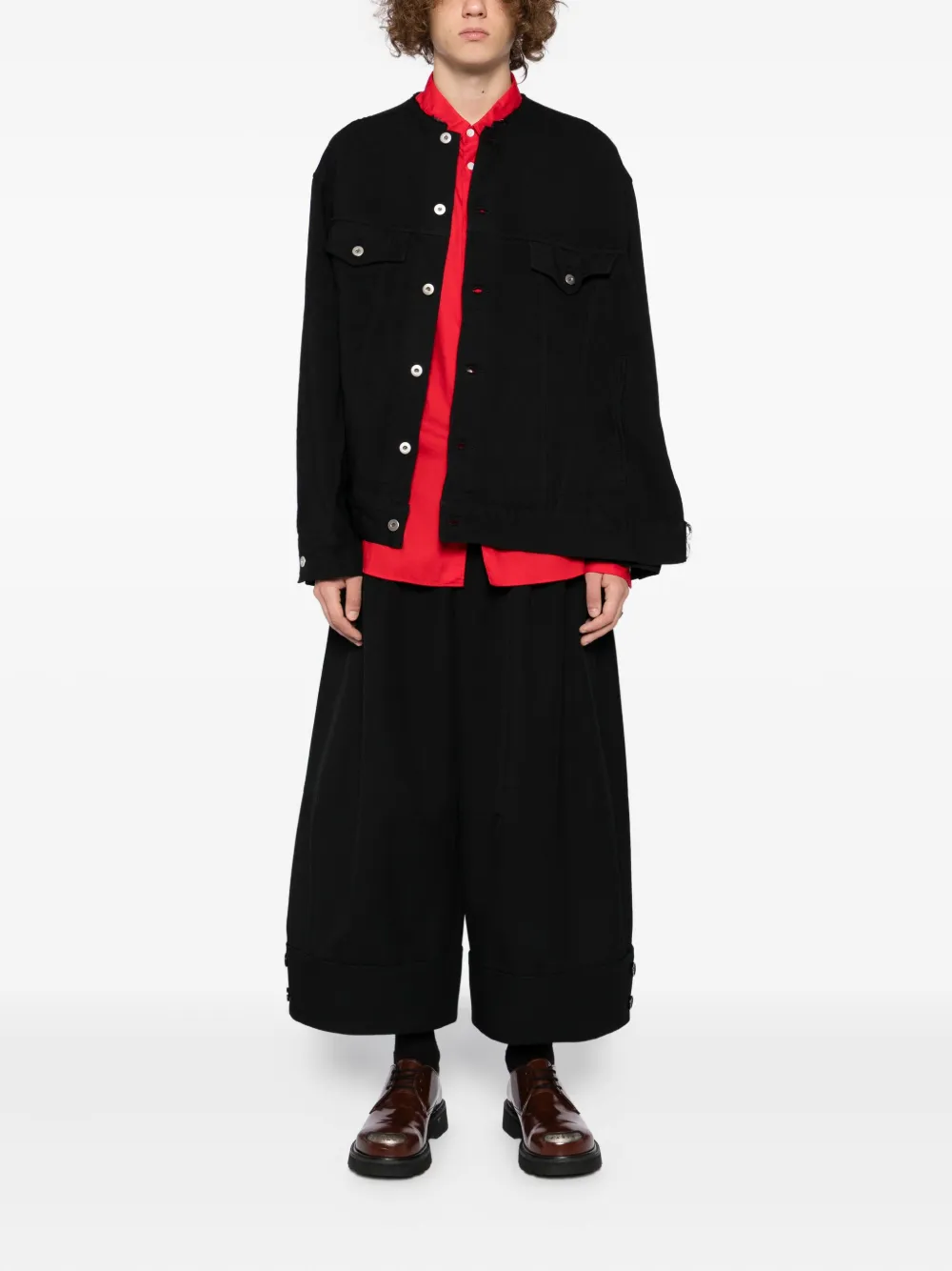 Black Comme Des Garçons chamarra con cuello redondo | Sobrecamisas | Image 2