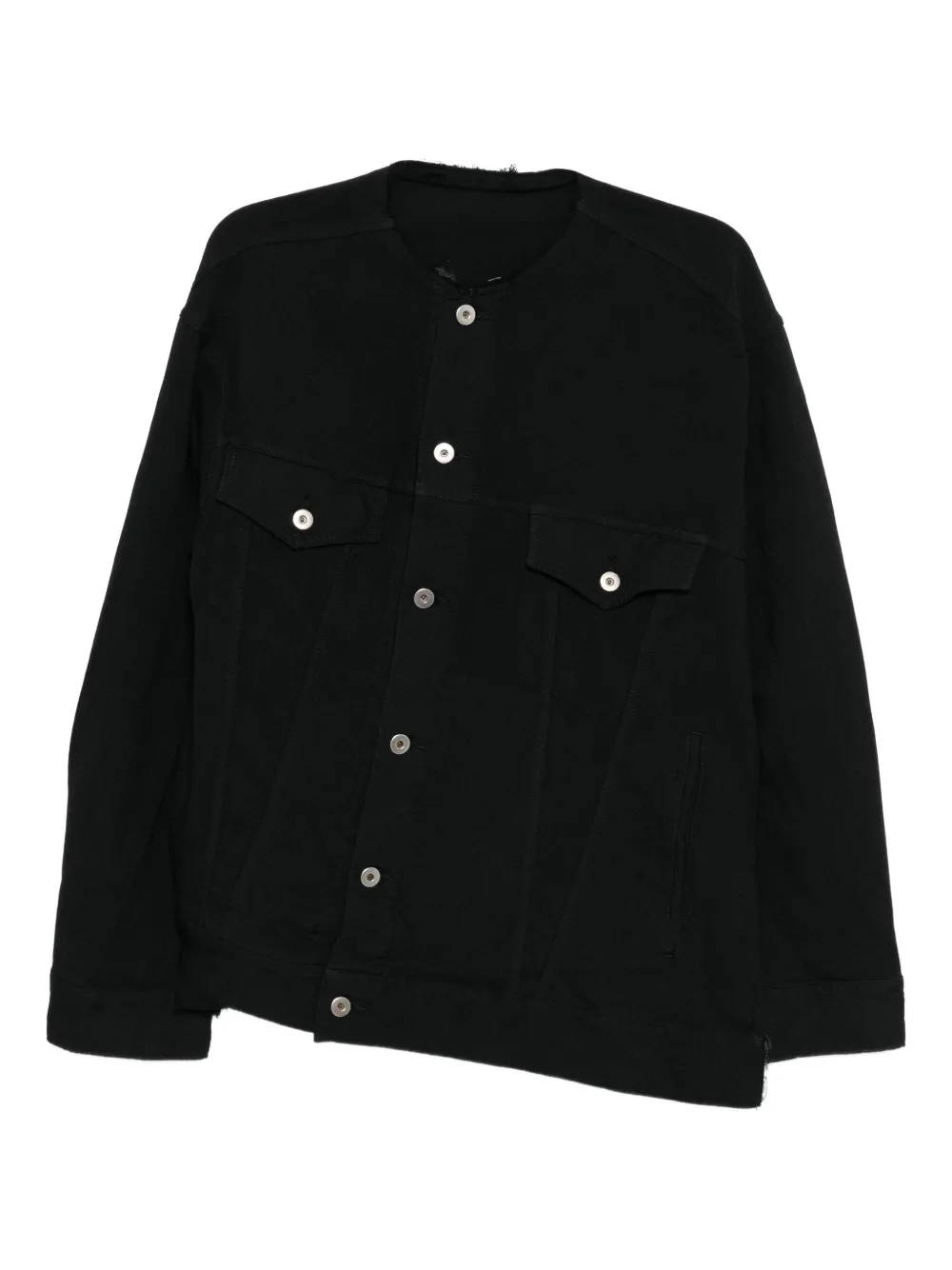 Black Comme Des Garçons chamarra con cuello redondo | negro | Image 1