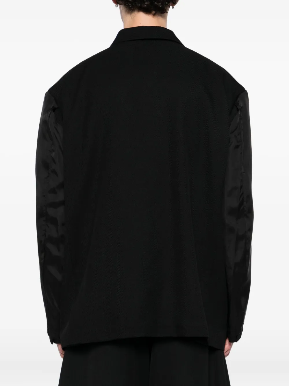 Black Comme Des Garçons Blazer met enkele rij knopen Zwart