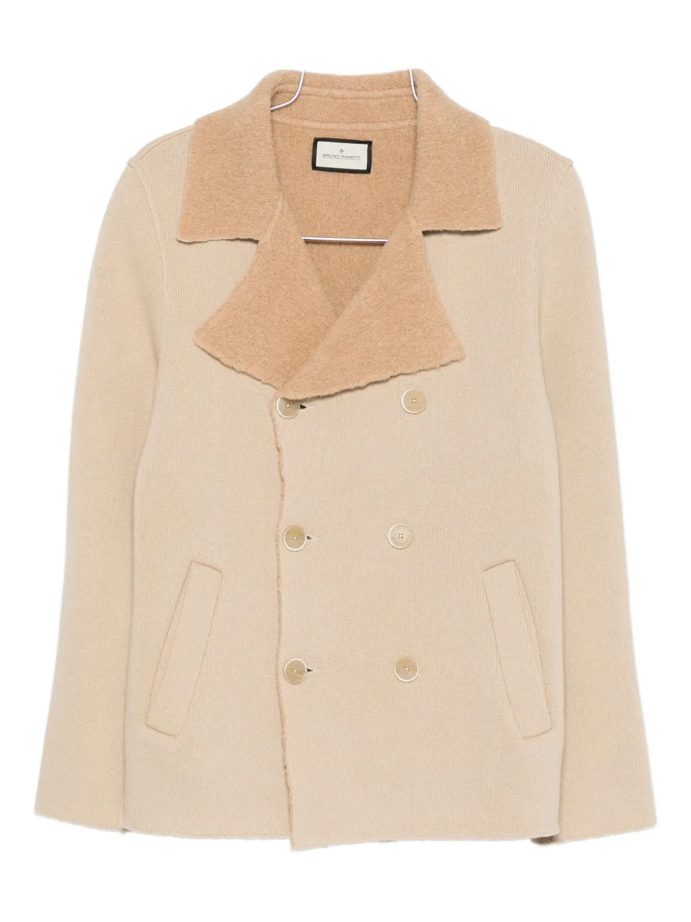 Bruno Manetti double-breasted peacoat - Toni neutri