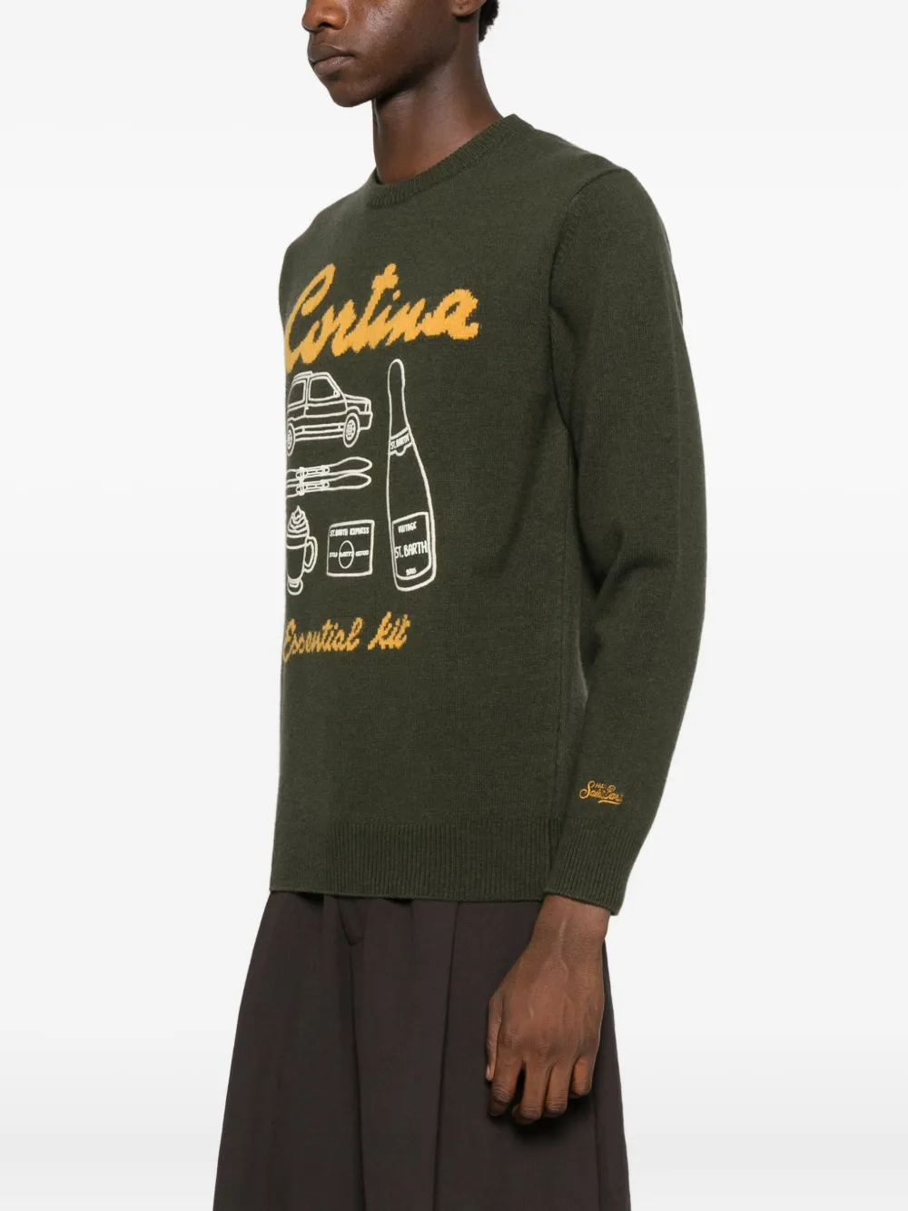 Mc2 Saint Barth Heron Sweater In Green