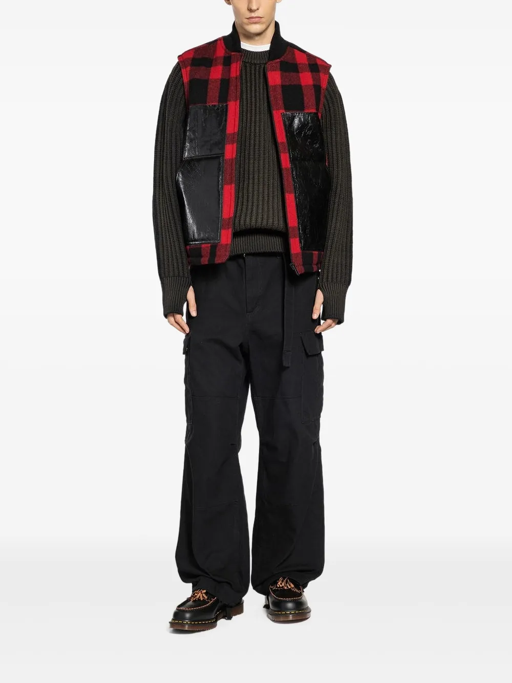 Junya Watanabe MAN checked panelled vest | Waistcoats & Gilets | Image 2