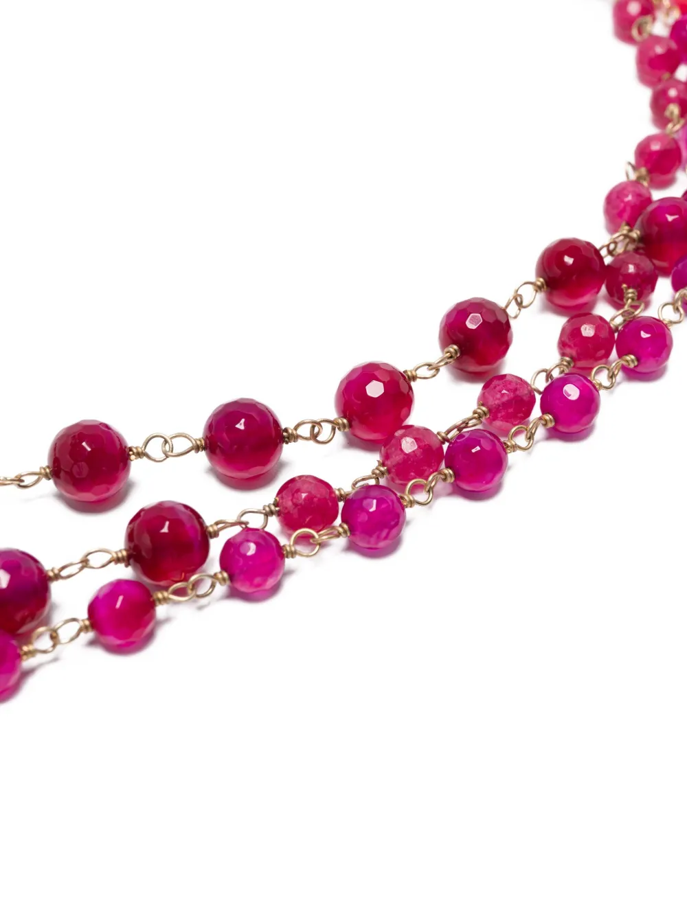 Rosantica beaded tassel-charm necklace - Roze