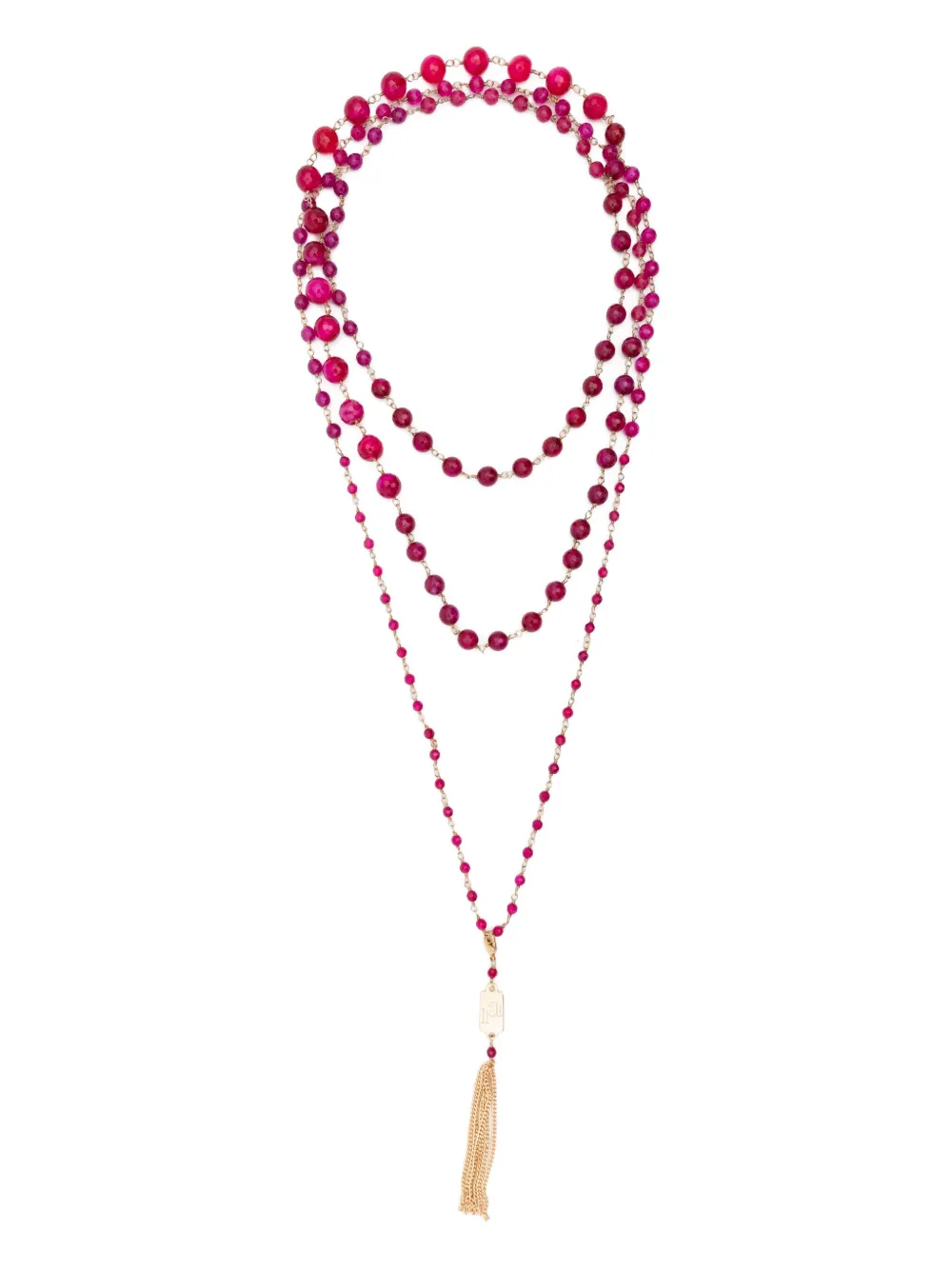 Rosantica beaded tassel-charm necklace | Pink | Image 1