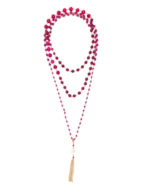Rosantica beaded tassel-charm necklace