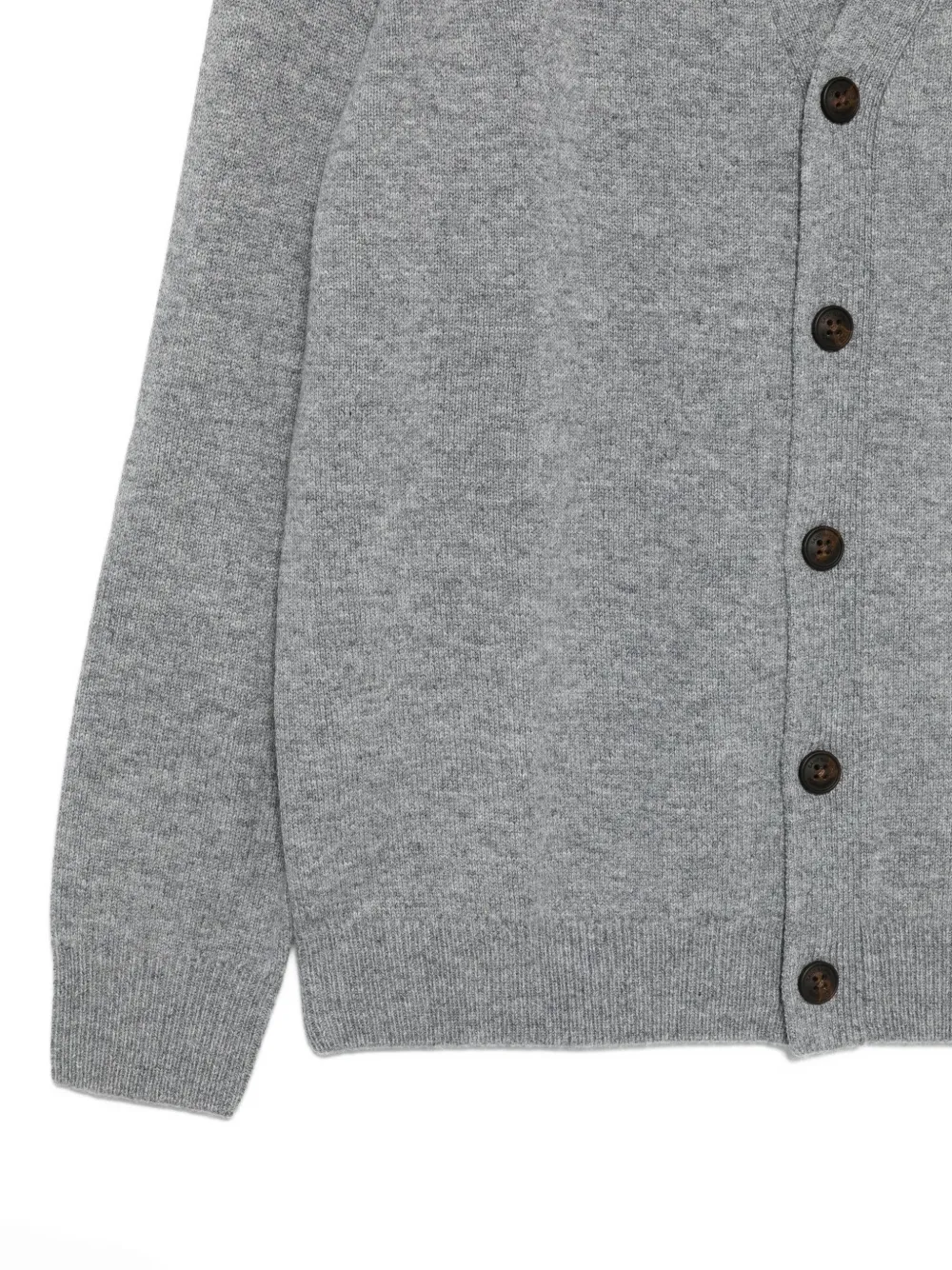 Mc2 Saint Barth Wool Cardigan In Gray