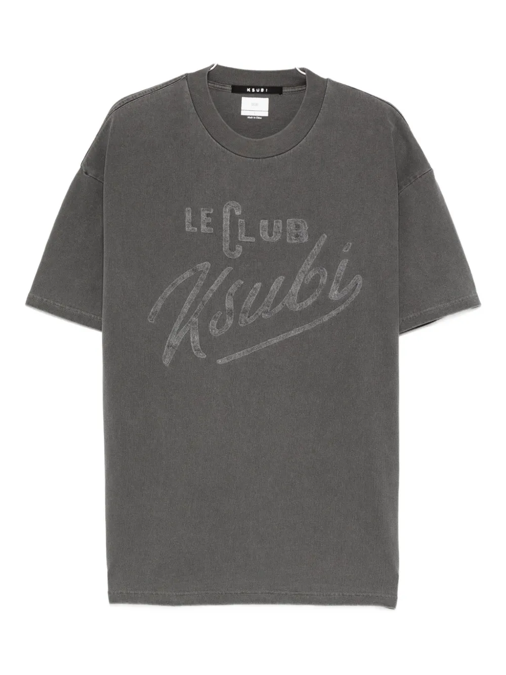 Ksubi Le Club Boyfriend Short-sleeve T-shirt In Gray