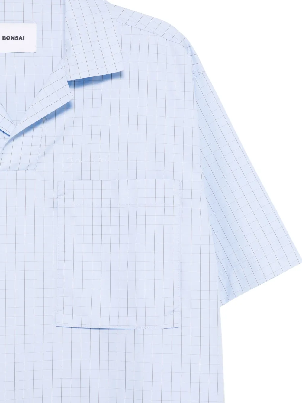 Bonsai Geruit overhemd met zak Blauw