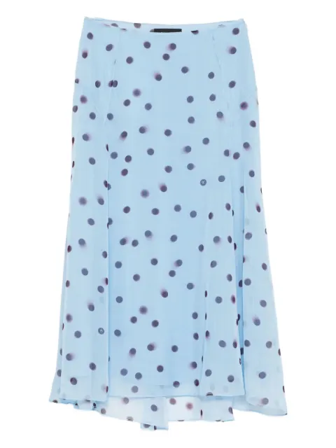 Rochas polka-dot silk skirt