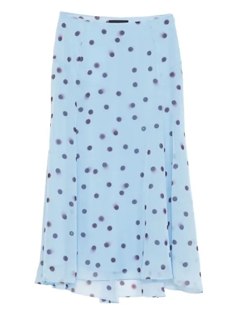 Rochas polka-dot silk skirt