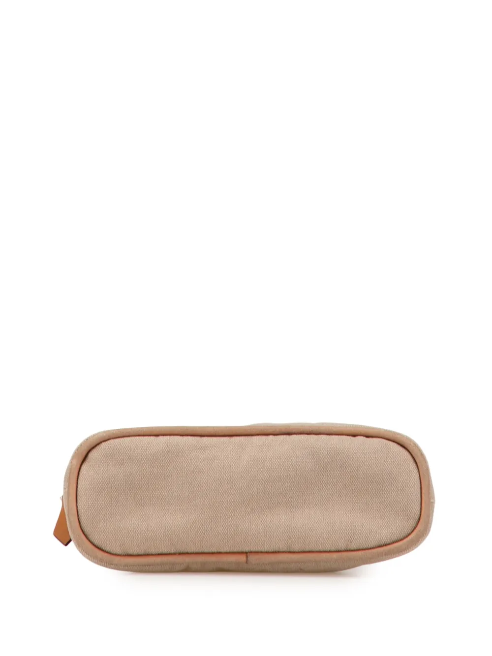 Pre-owned Hermes 2000-2015 Mini Canvas Bolide Case Pouch In Brown