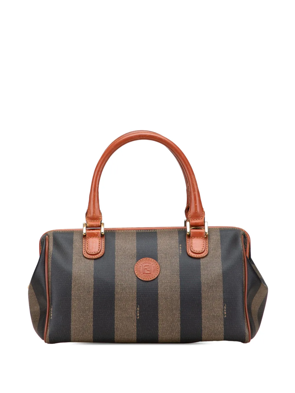 Fendi Pre-Owned 20th Century Pequin Coated Canvas boston bag | Brown | Image 1