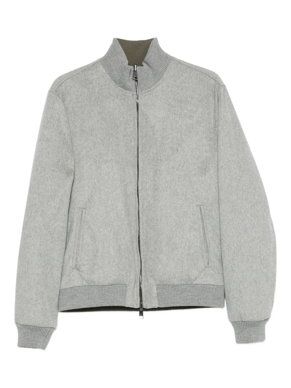 Bruno Manetti reversible zip-up bomber jacket | Grey | Image 1