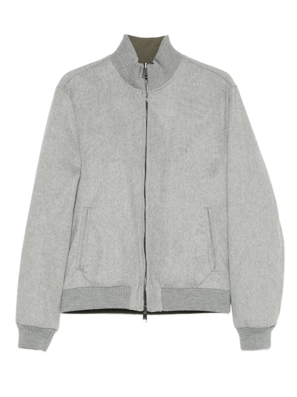 Bruno Manetti reversible zip-up bomber jacket | Grey | Image 1