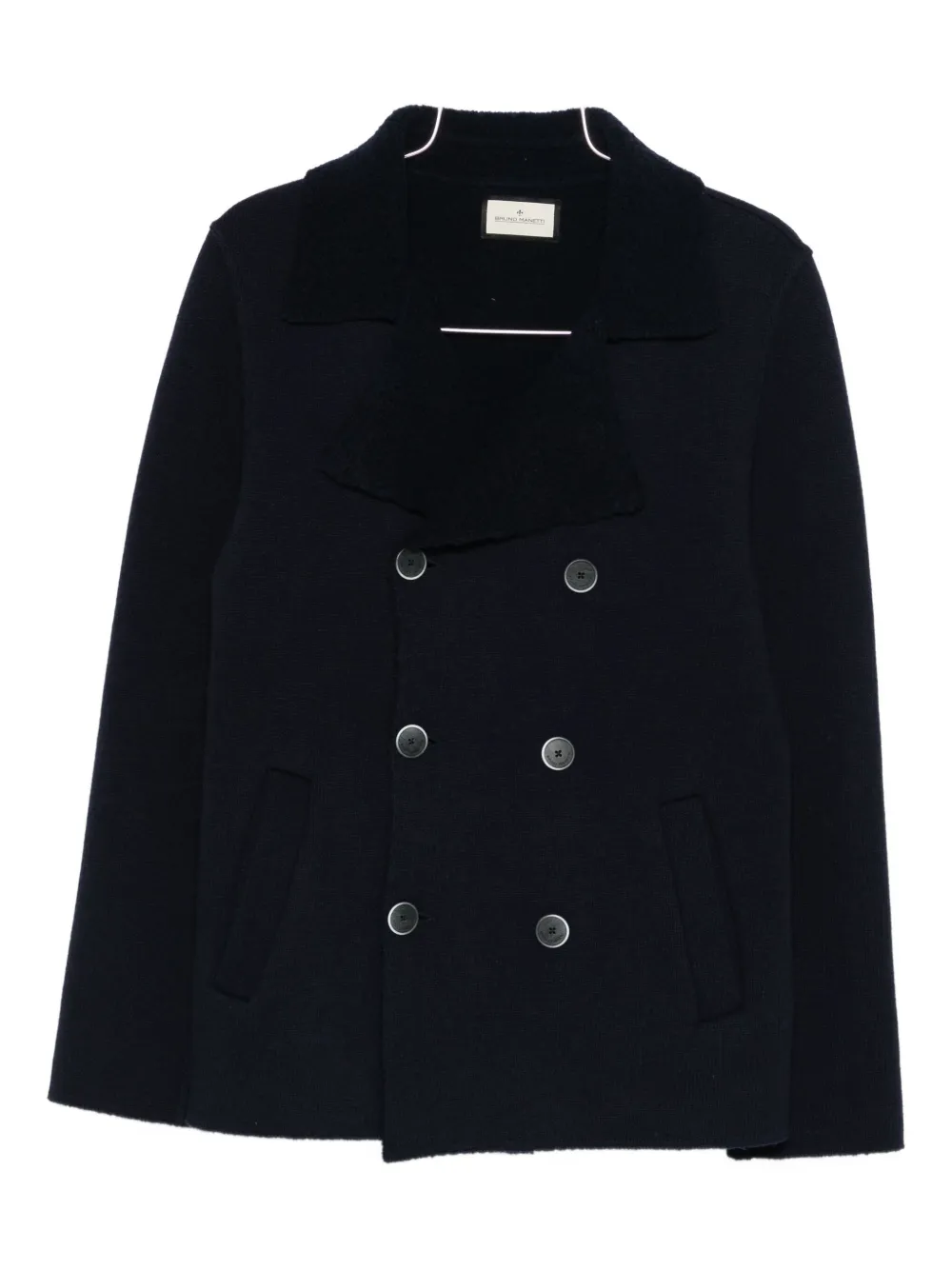 Bruno Manetti double-breasted peacoat - Blu