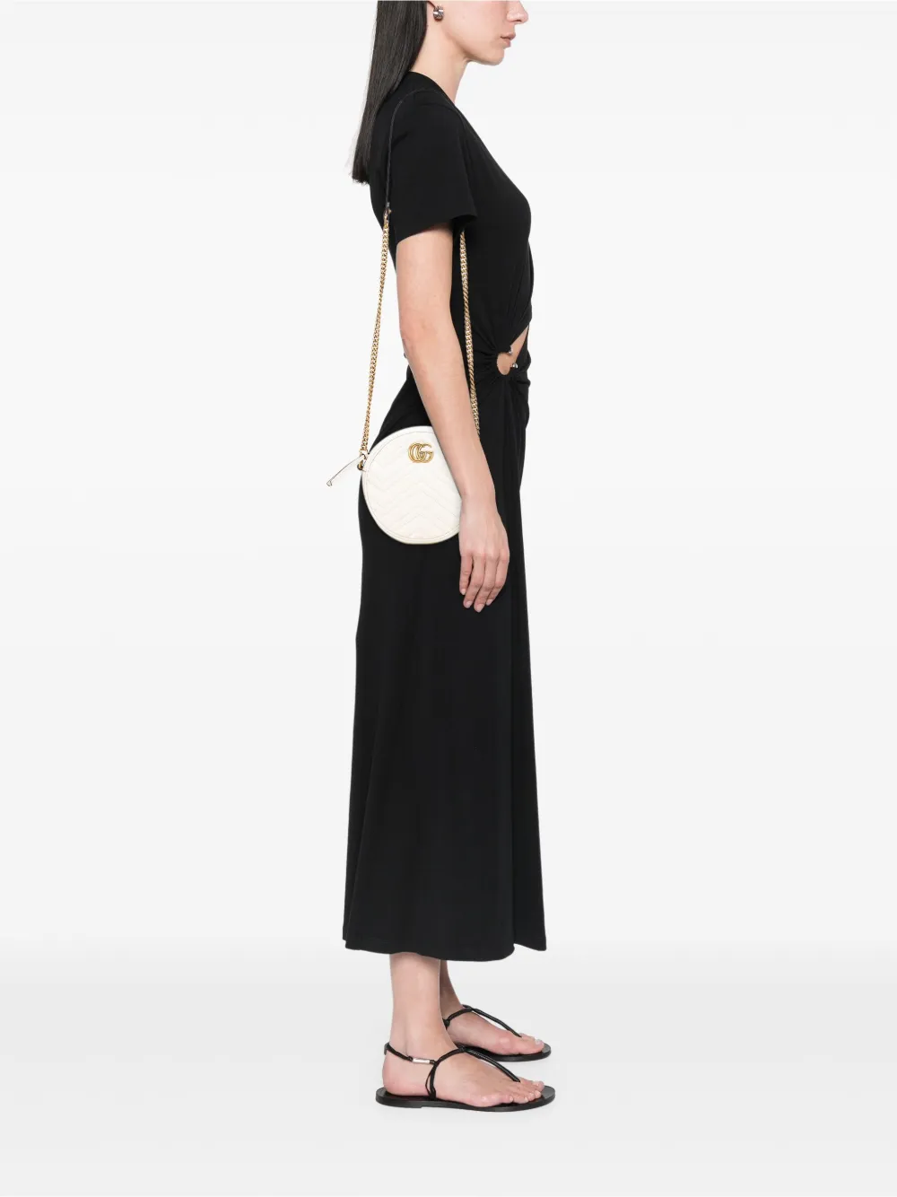 Gucci Pre-Owned 2016-2025 Mini GG Marmont Matelasse Leather Round crossbody bag | Pre-Owned | Image 2