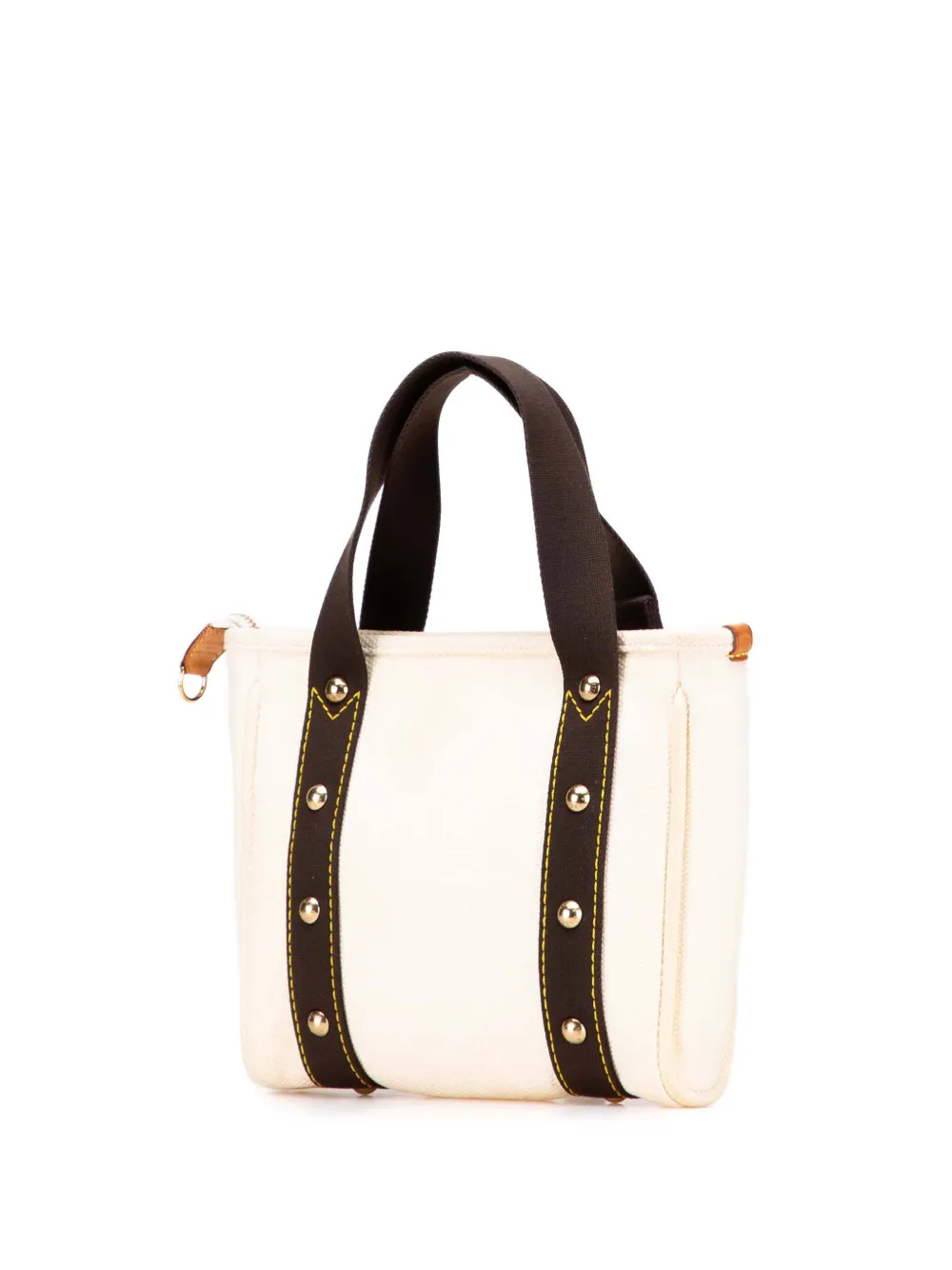 Pre-owned Louis Vuitton 2005 Antigua Cabas Pm Handbag In White