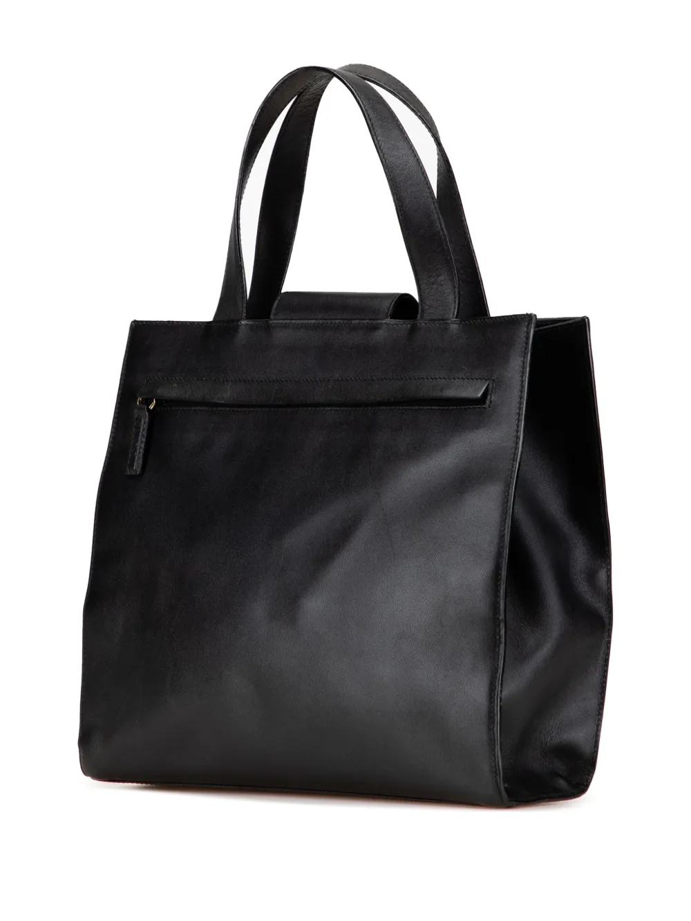 Pre-owned Gucci 20th Century Leather Handbag In Black