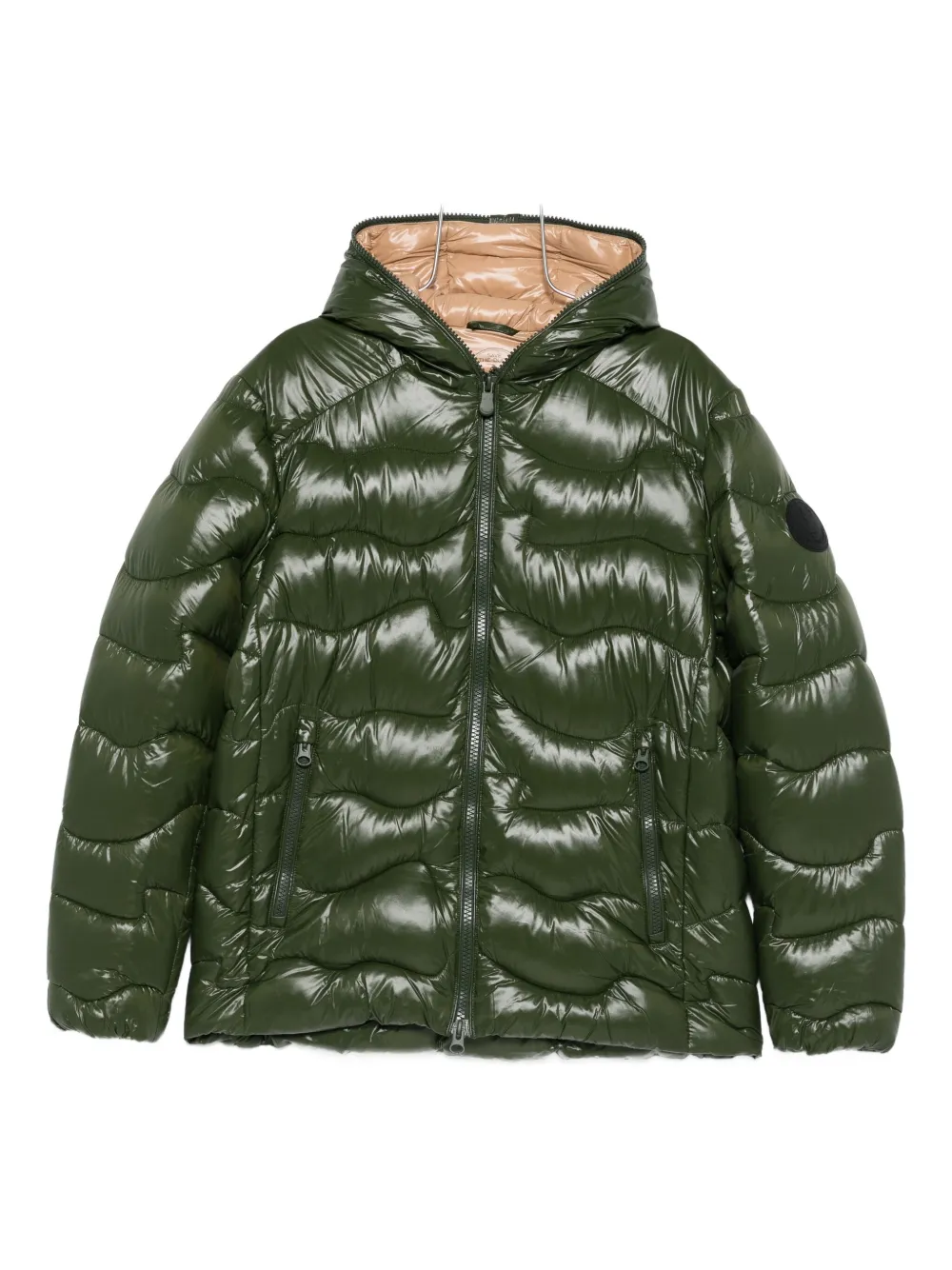 Save The Duck Hooded Padded Jacket In Green