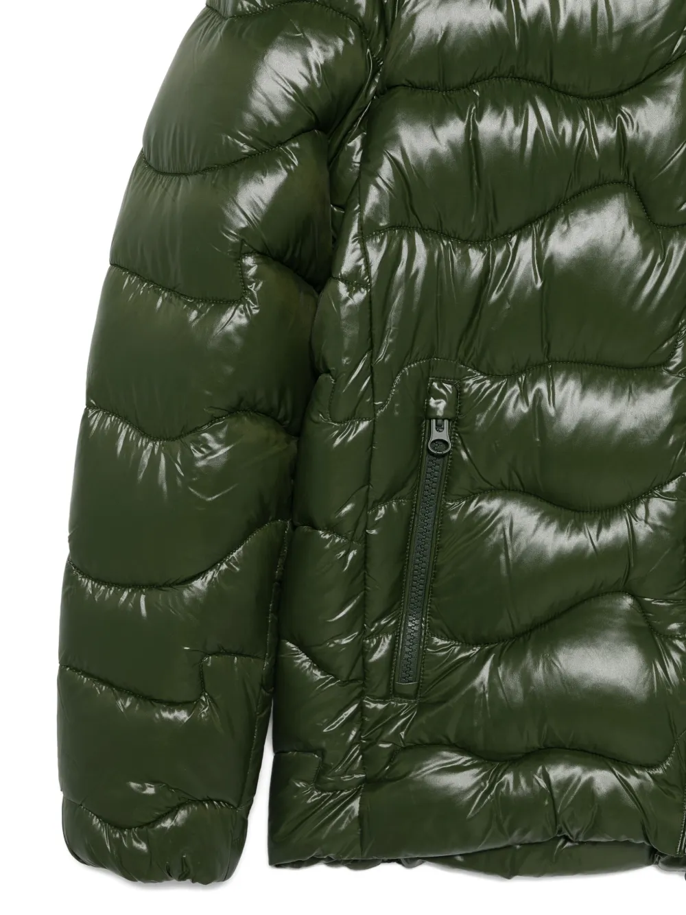 Save The Duck Hooded Padded Jacket In Green