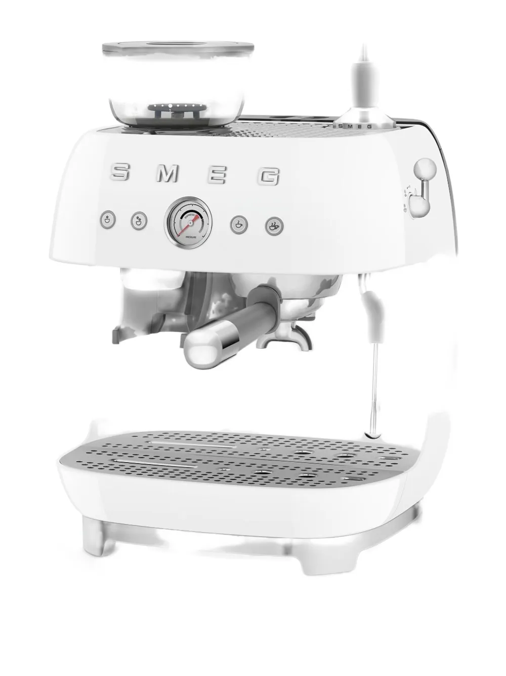 Smeg Manual With Grinder Coffee Machine (44.3cm X 33.4cm) In White