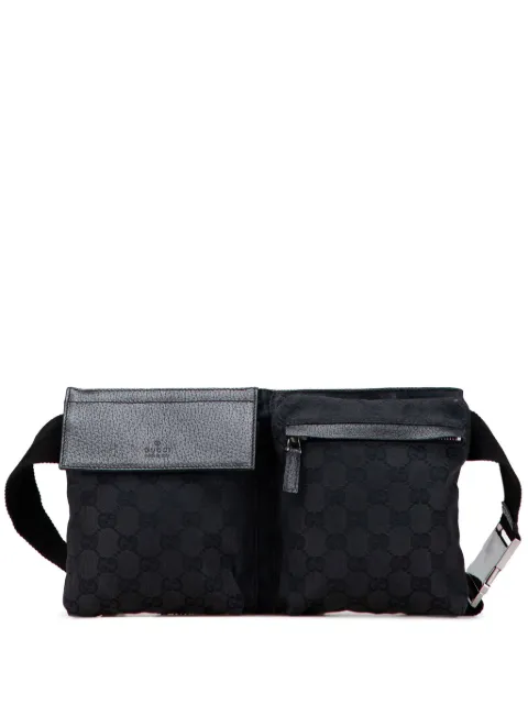 Gucci Pre-Owned cangurera Web Double Pocket en lona GG 2000-2015