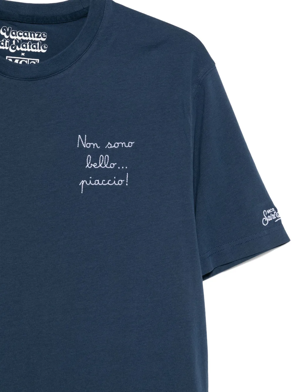 Mc2 Saint Barth Text-print T-shirt In Blue
