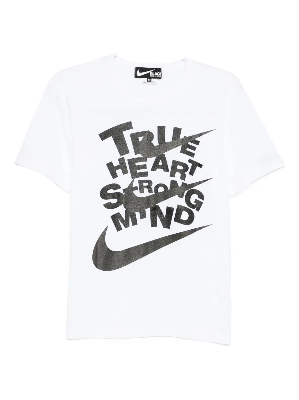 Black Comme Des Garçons X Nike Slogan-print T-shirt In White
